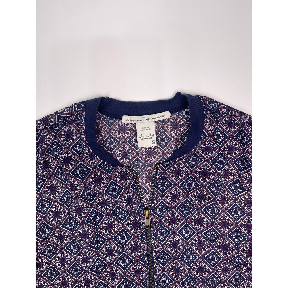 American Rag Geometric Print Zip-Up Jacket Women’s Size Small - Picture 6 of 9
